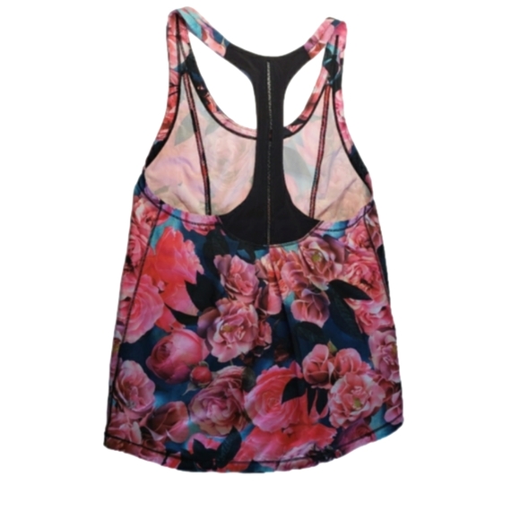 Lululemon Secret Garden roses sheer lightweight yoga racerback tank - Picture 2 of 7